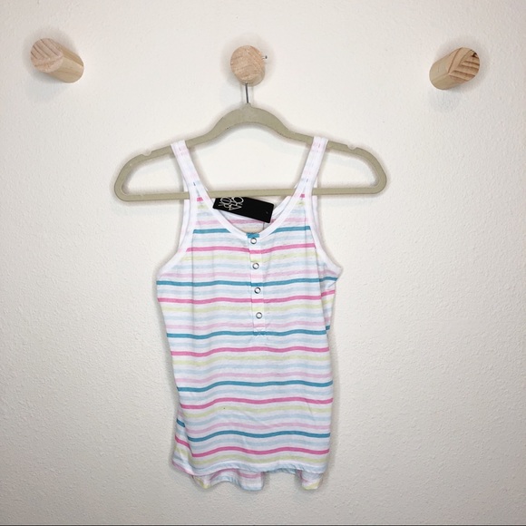 Chaser Tops - Chaser Pastel colored striped tank top